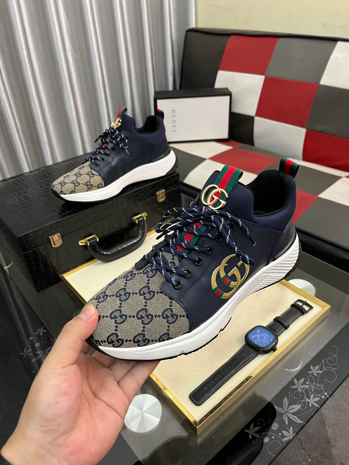Men's Men's Shoes 💰458 ⌚️⌚️[GUCCI] Gucci men's casual shoes are absolutely popular 🔥The ultimate matching item for trendy men! The charm of super texture is irresistible, the main recommendation, the flower leather color is bright! The upper is made of high-quality brand printed fabric with cowhide, breathable leather lining and wear-resistant rubber sole, noble and elegant! Extremely comfortable🎁🎁You can be as handsome as you want💪 38-445⃣️colors available